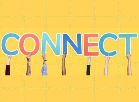 Colorful CONNECT letters on spoons