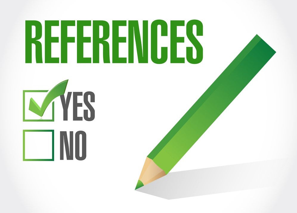 References checklist graphic with pencil