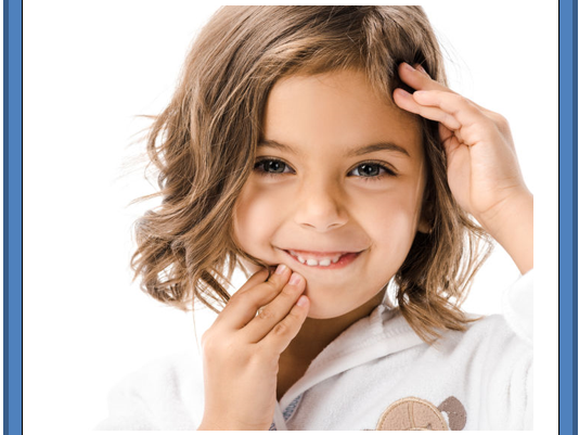 Girl touching her mouth during a speech exercise