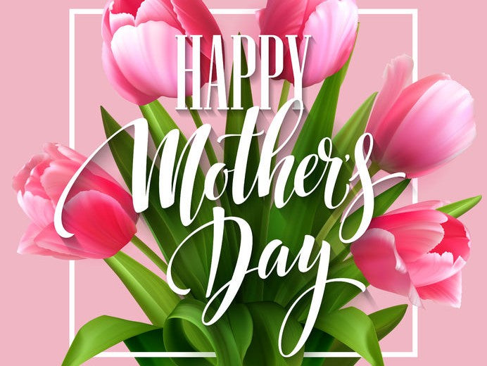 Happy Mother's Day tulip graphic