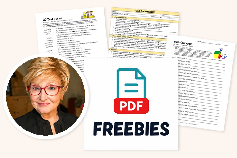 Educational PDF freebies for speech therapy