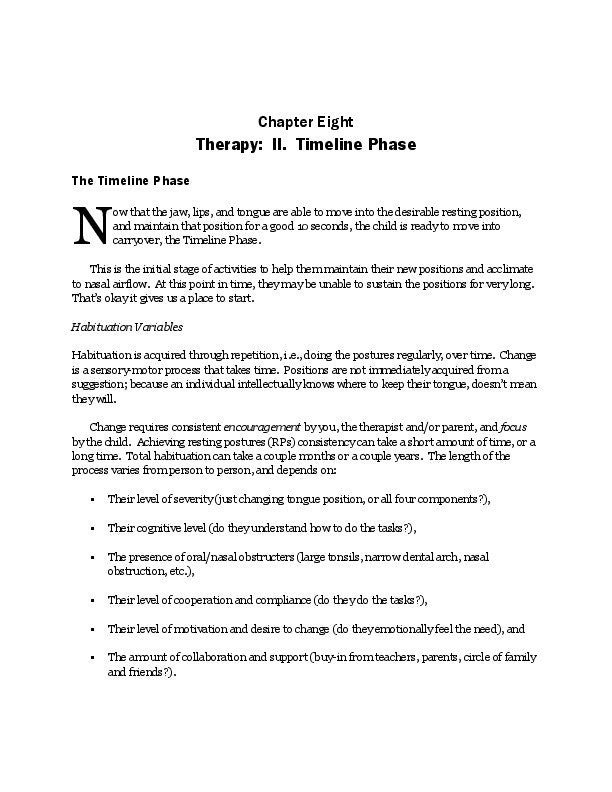 The Key to Carryover: Change Oral Postures