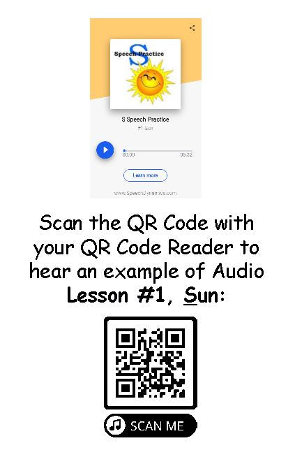 S Speech Practice QR code example