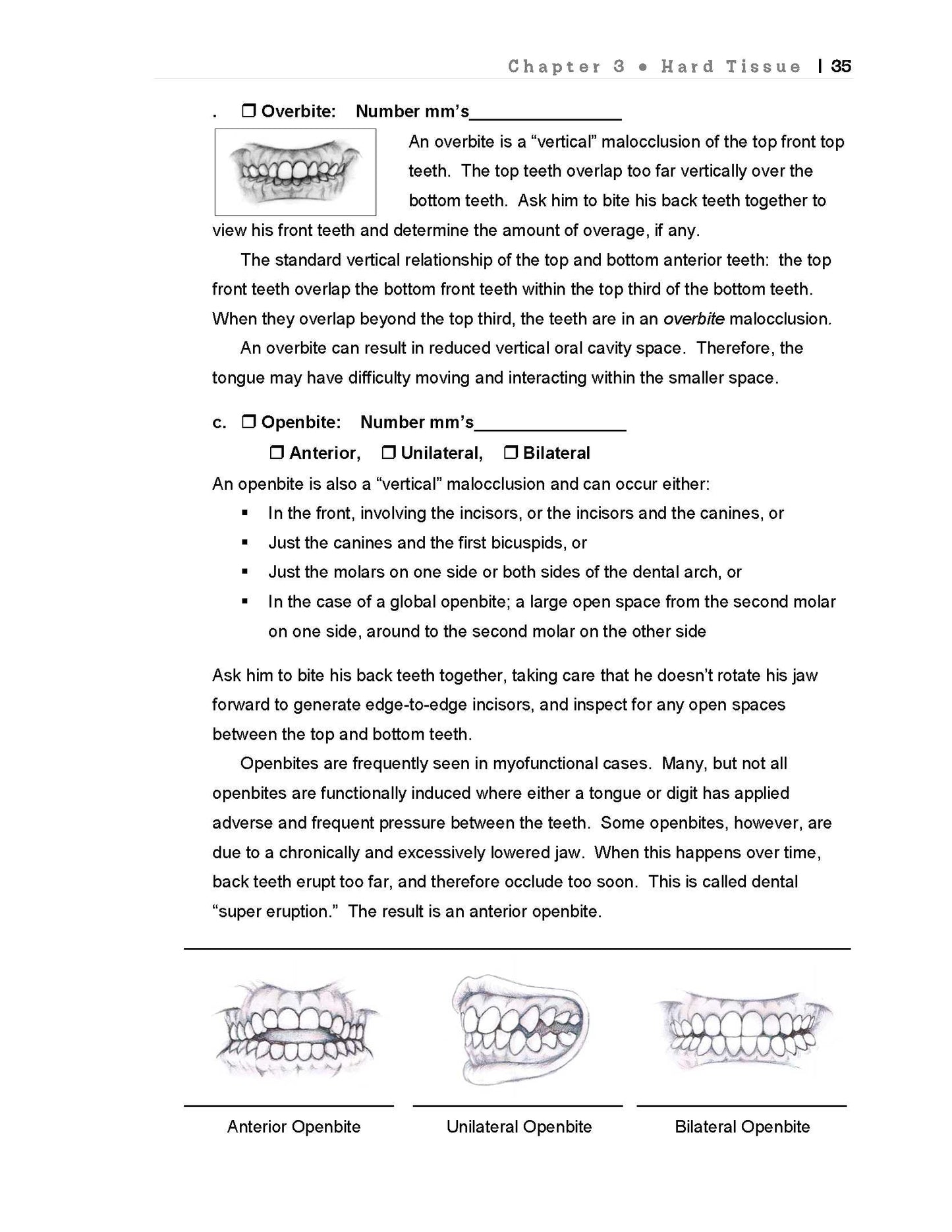 The Myofunctional Evaluation chapter 3 basic therapy sample page