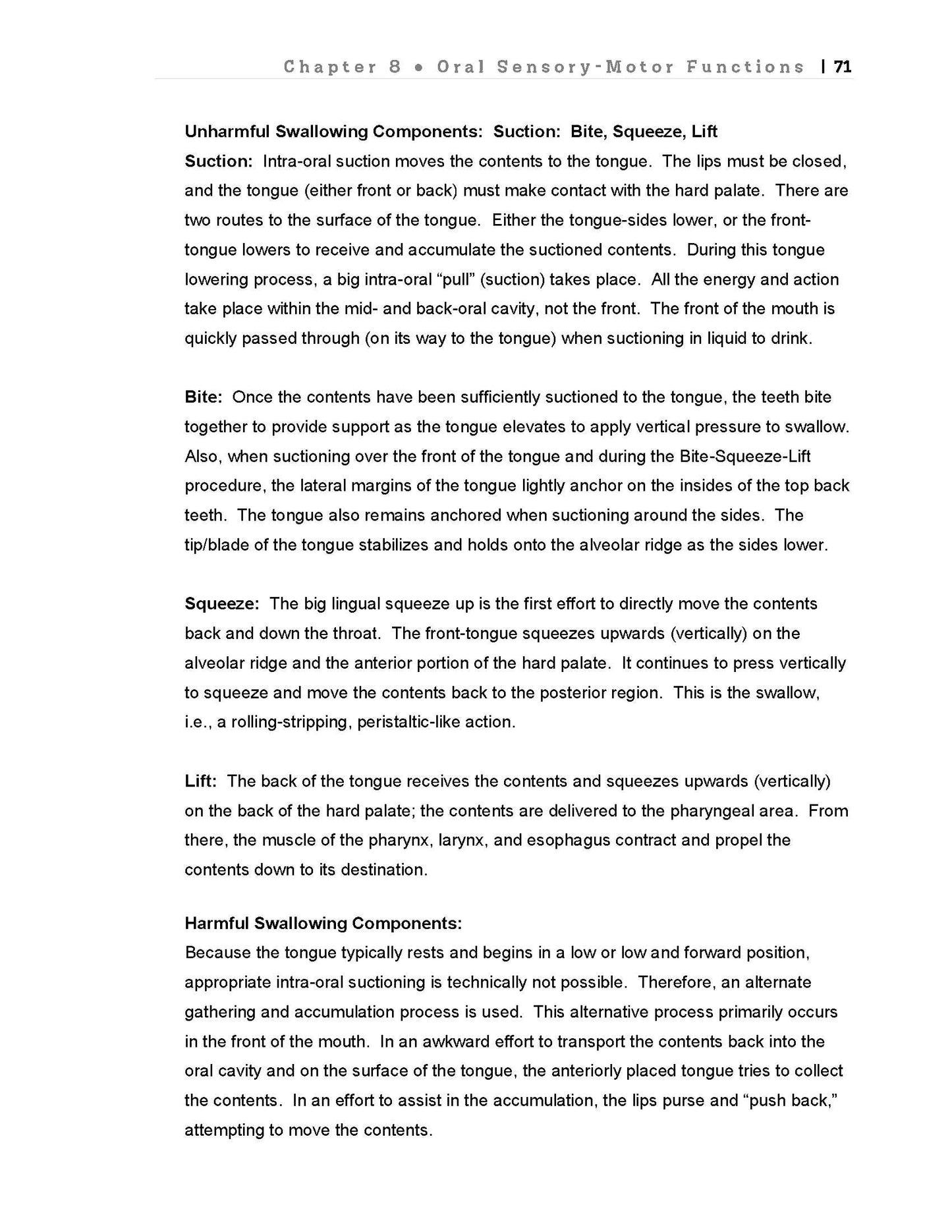 The Myofunctional Evaluation chapter 8 case history sample page